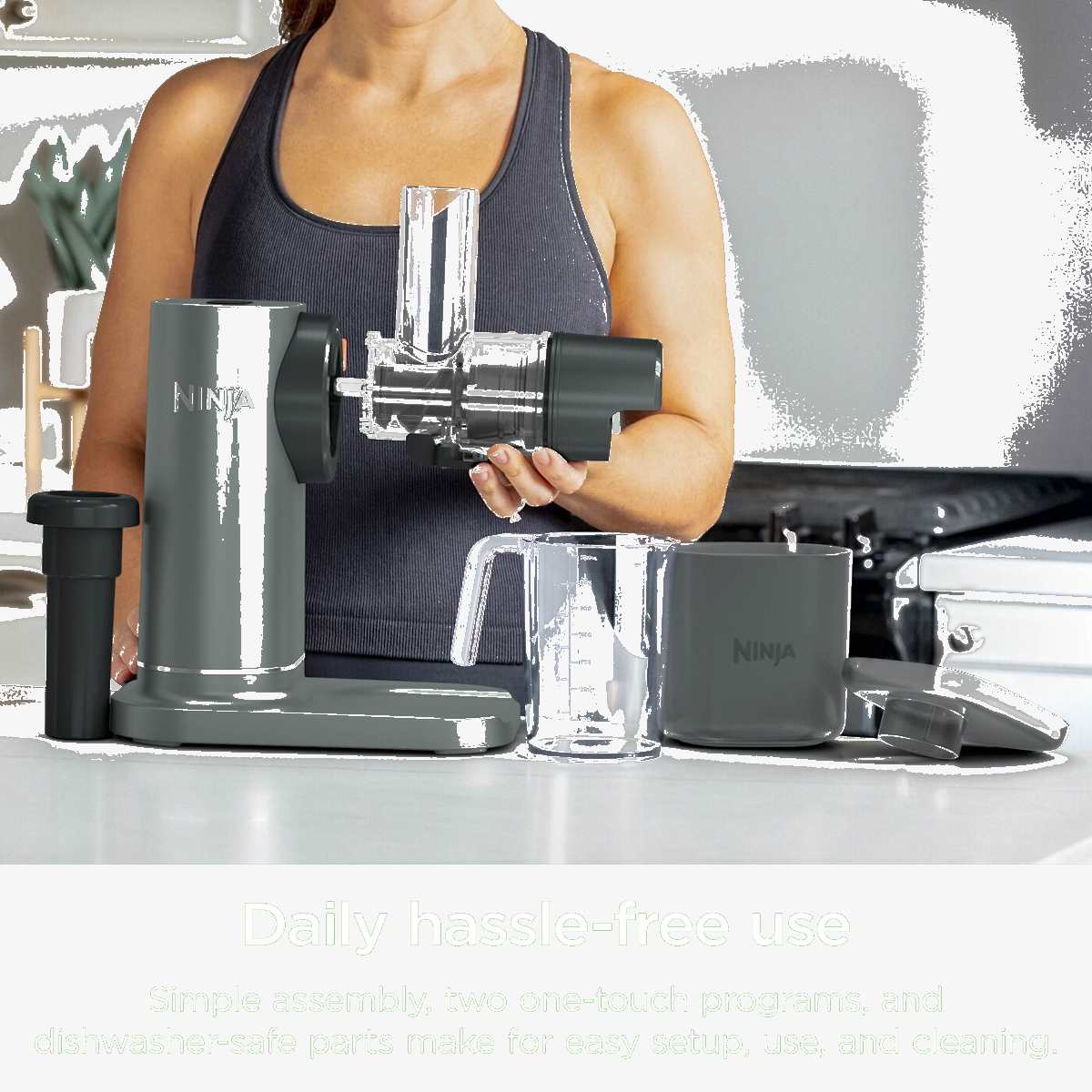 Ninja 3-in-1 Cold Press Juicer, Slicer & Shredder with Anti-Clog